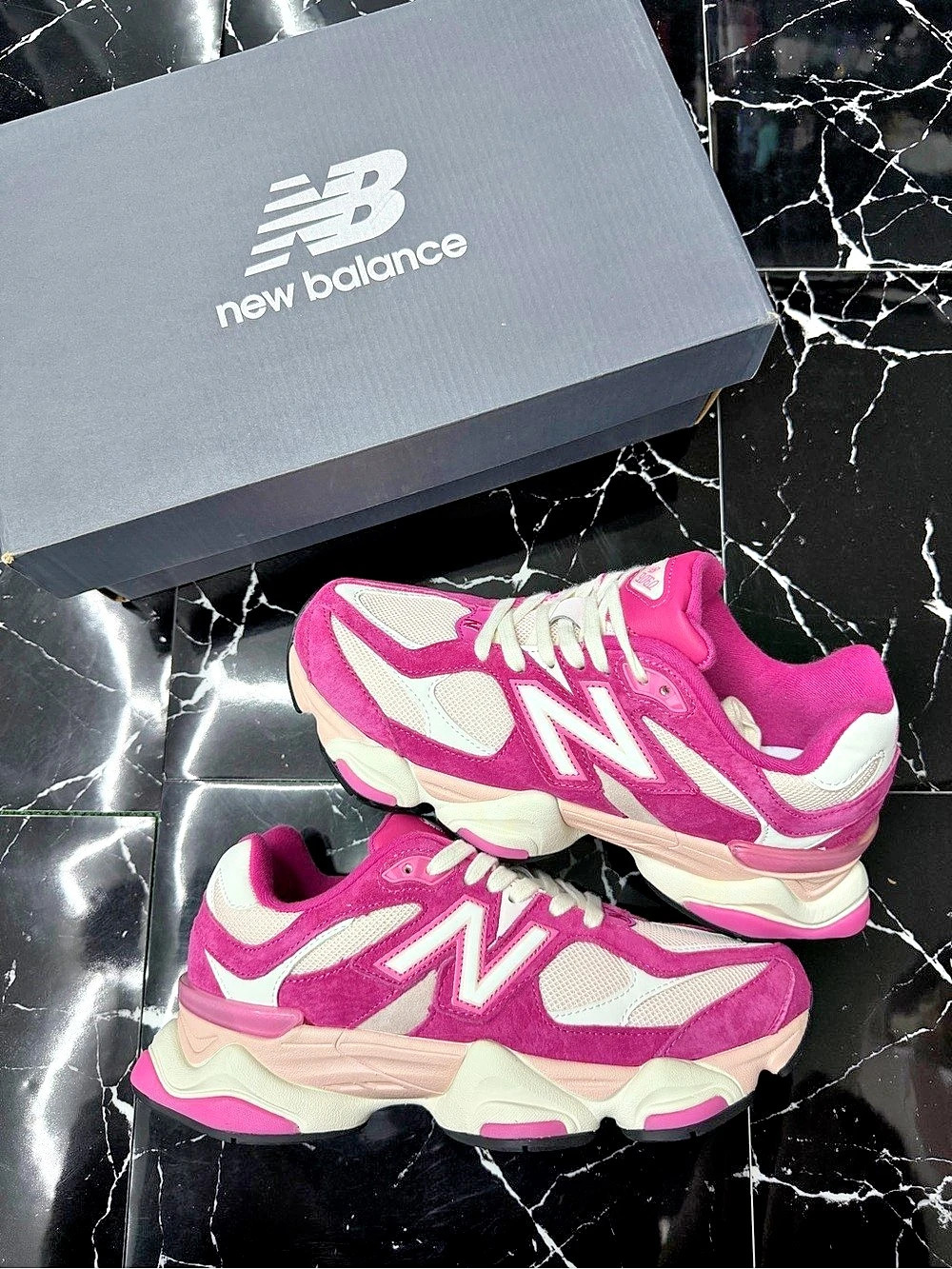 New Balance 9060 Pink & White